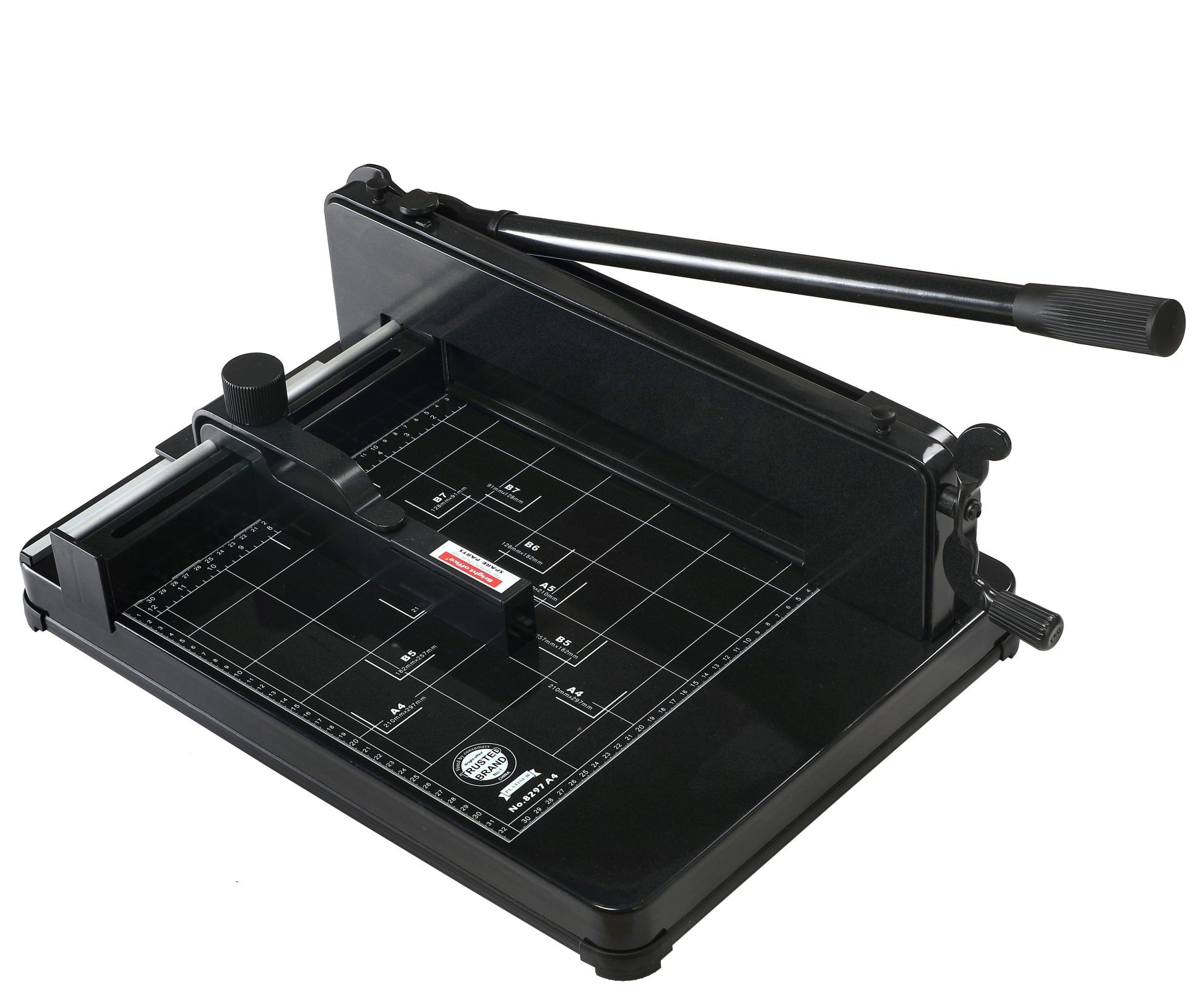 Ghilotina manuala profesionala A4, 400 coli, heavy duty, ghidaj, marcaje, sistem fixare, Bright Office - imagine 8